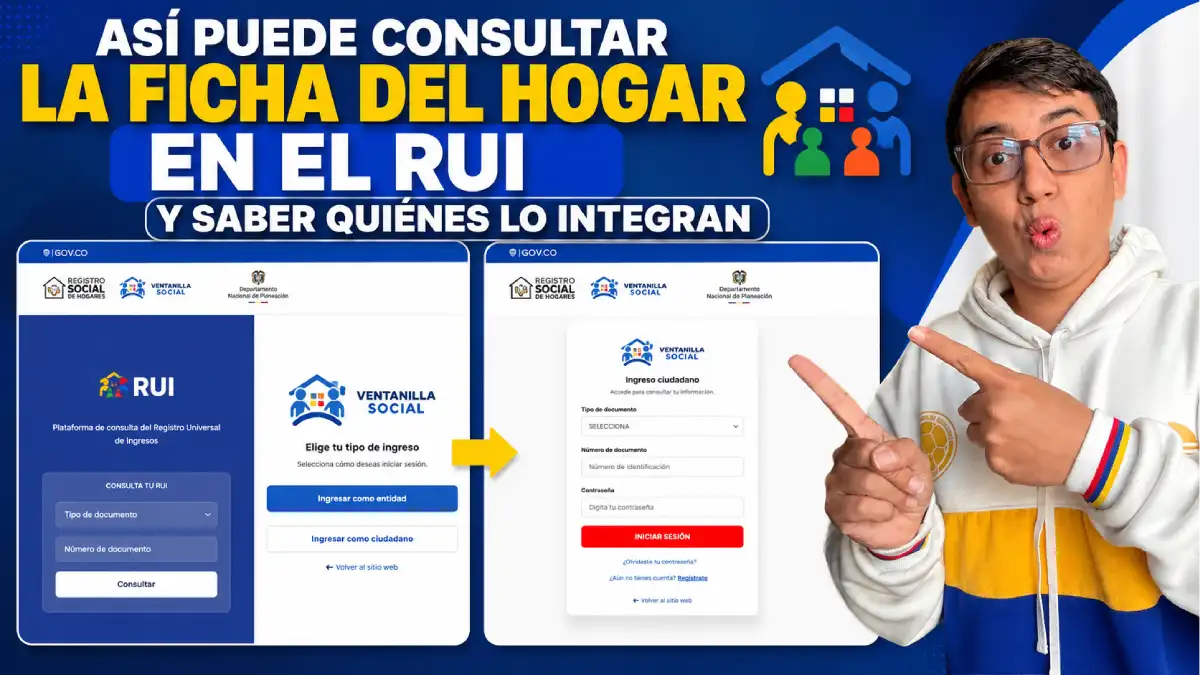 Así puede consultar la ficha del hogar en el RUI y saber quiénes y que datos la integran "verifique ya" 1 Imagen sobre la consulta de la ficha del hogar en el RUI