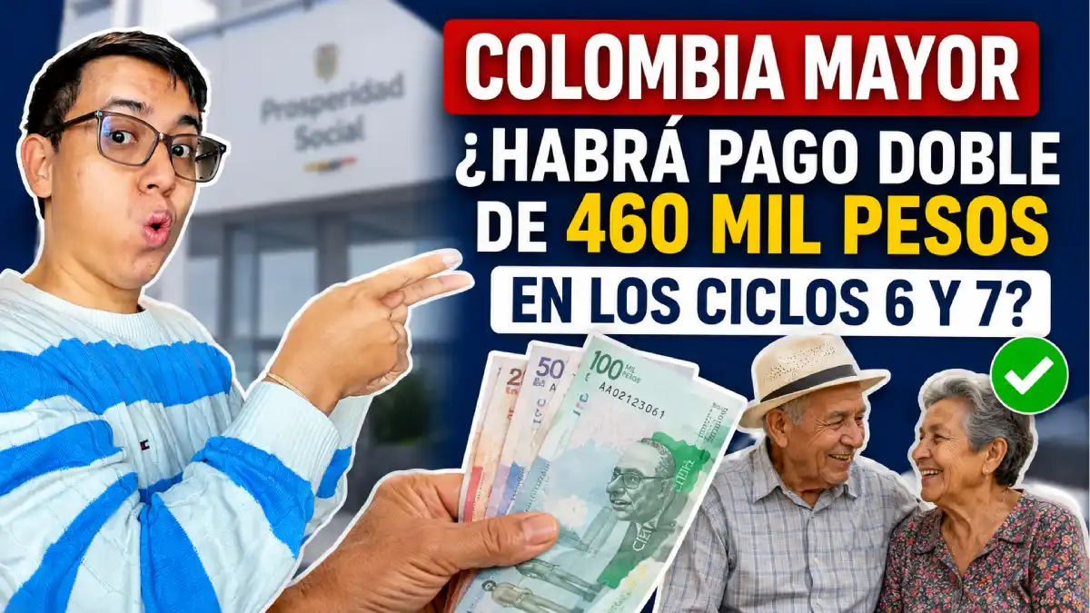 Colombia Mayor: ¿habrá pago doble de 460 mil pesos en los ciclos 6 y 7? 1 Imagen sobre que habrá pago doble de Colombia Mayor en julio 2026