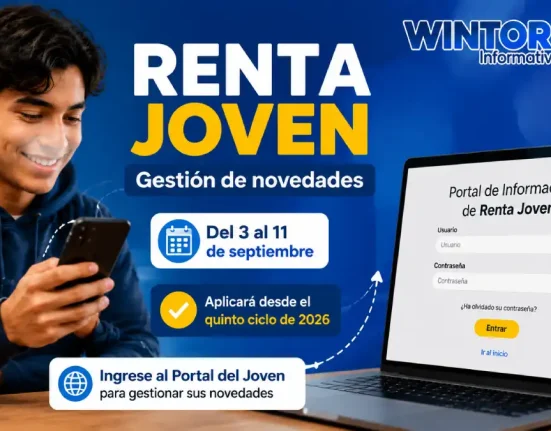 Joven consulta la gestión de novedades de Renta Joven en el Portal del Joven.