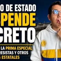 Imagen sobre que se suspende decreto que eliminó la prima especial para congresistas y otros servidores estatales