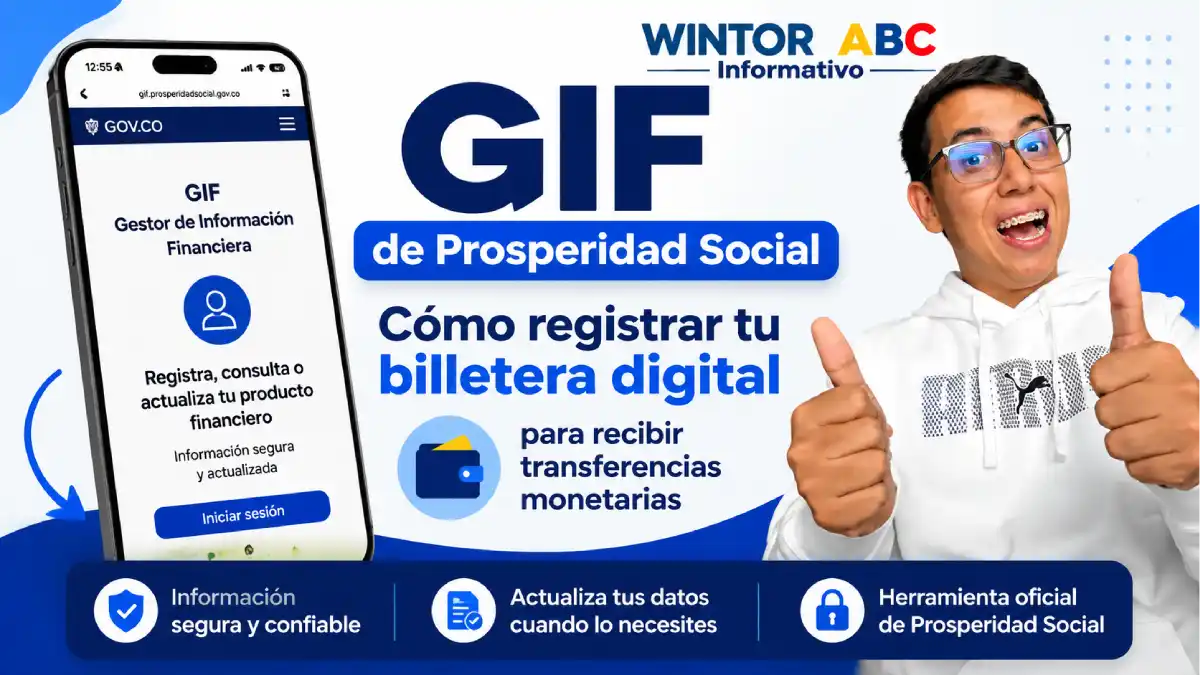 Winor ABC consultando el Gestor de Información Financiera GIF de Prosperidad Social desde un celular