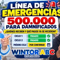 Línea de Emergencias Renta Ciudadana 500 mil para damnificados