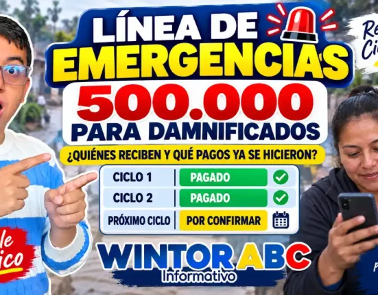 Línea de Emergencias Renta Ciudadana 500 mil para damnificados