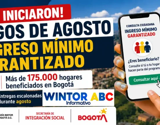 Pagos de agosto de Ingreso Mínimo Garantizado en Bogotá