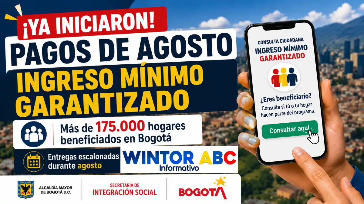 Pagos de agosto de Ingreso Mínimo Garantizado: comenzó la entrega en Bogotá 1 Pagos de agosto de Ingreso Mínimo Garantizado en Bogotá