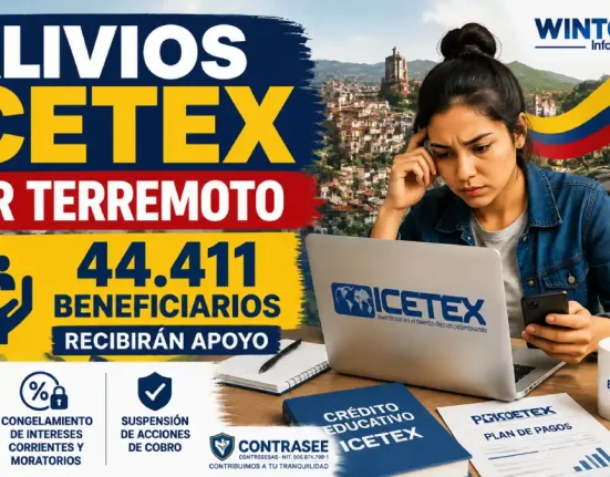 Alivios ICETEX por terremoto para beneficiarios de créditos educativos afectados.