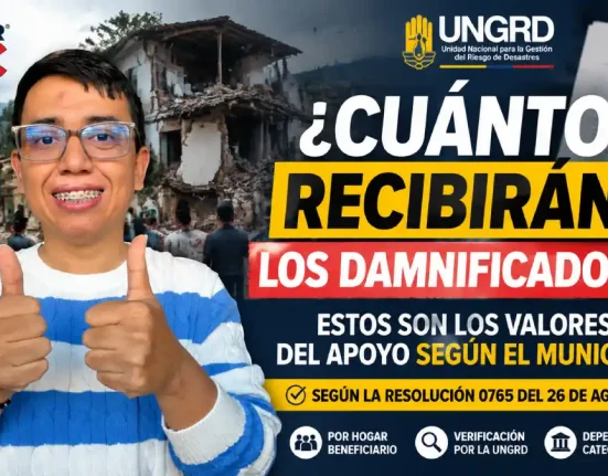Apoyo económico para damnificados del terremoto según la categoría del municipio definida por la UNGRD