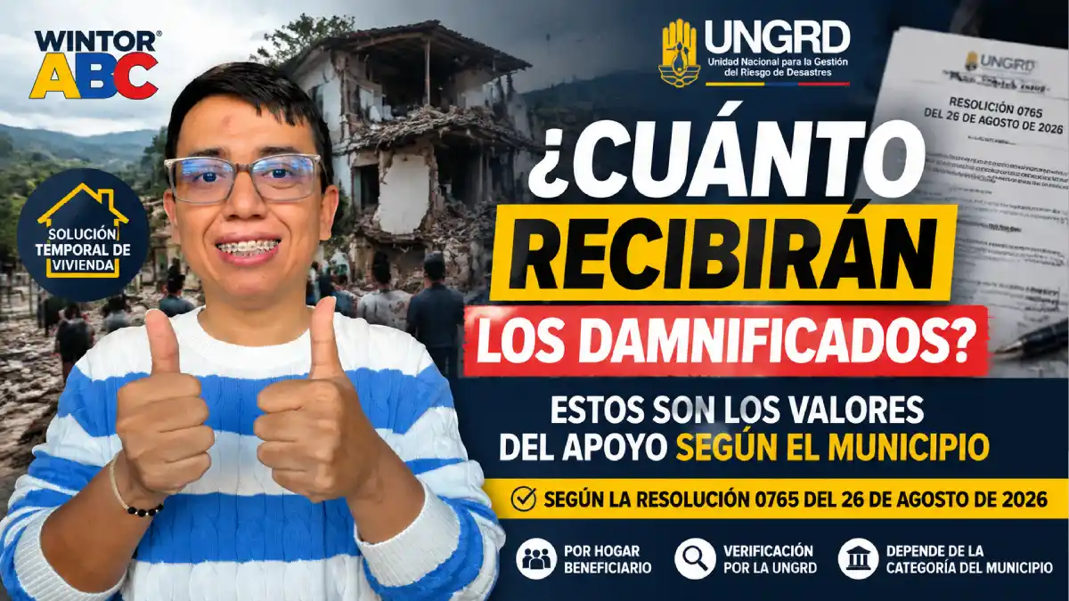 ¿Cuánto recibirán los damnificados del terremoto? Estos son los valores del apoyo según el municipio 1 Apoyo económico para damnificados del terremoto según la categoría del municipio definida por la UNGRD