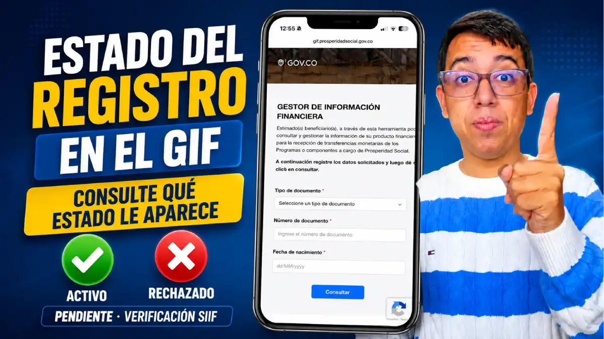 Estado del registro en el GIF de Prosperidad Social y Verificación SIIF