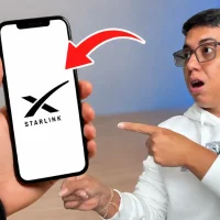 Imagen de celular mostrando internet gratis Starlink