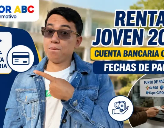 Modalidades de pago de Renta Joven 2026 por cuenta bancaria o giro