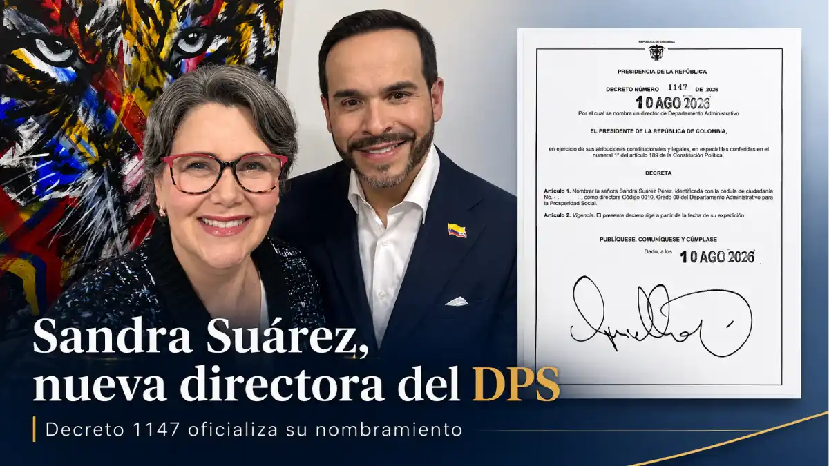 Imagen de la nueva directora de Prosperidad Social con el presidente Abelardo de la Espriella