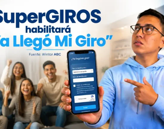 Imagen de Wintor ABC mostrando la plataforma Ya llego mi giro para verificar que recibira