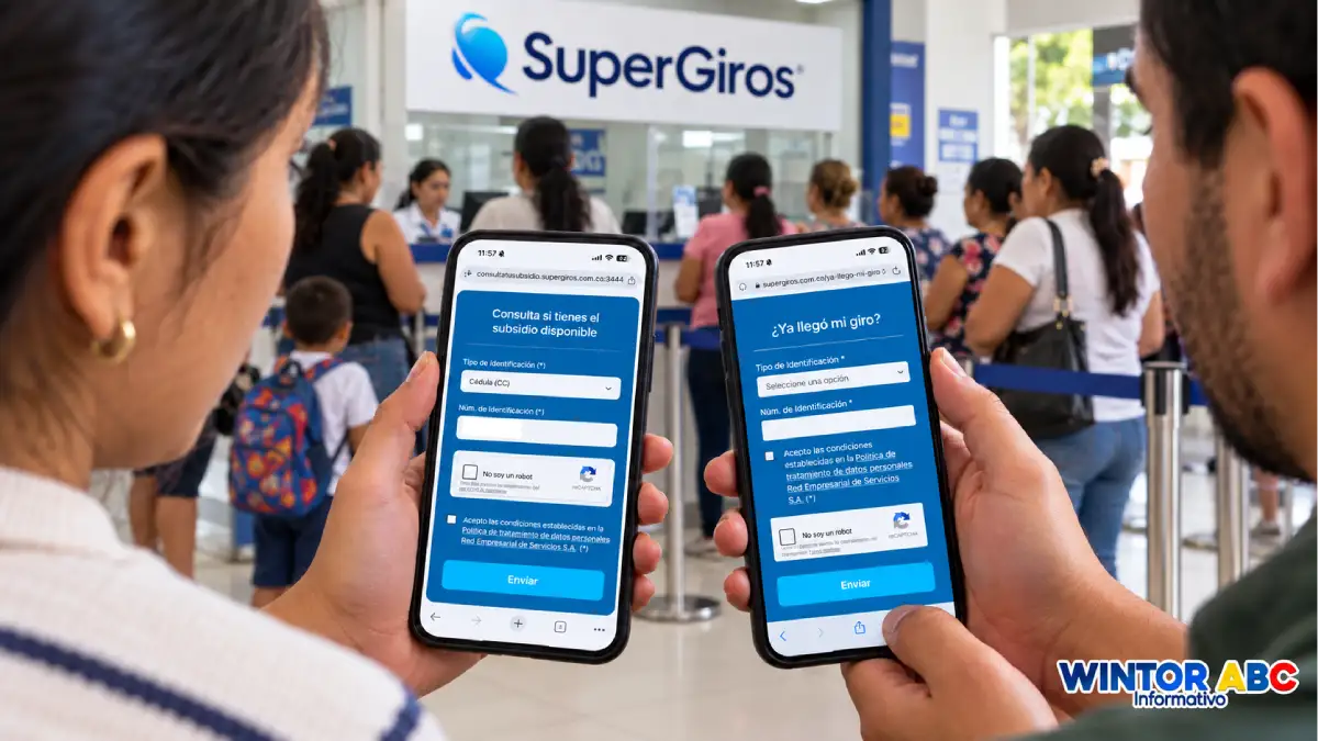 Persona revisa en su celular información sobre consultas de SuperGIROS