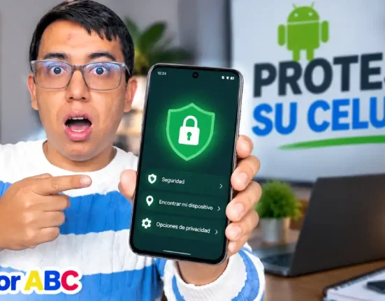 Usuario de Android revisa funciones de seguridad para proteger sus datos personales.