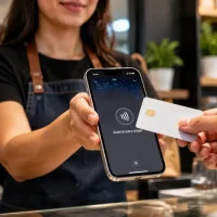 Comercio recibe pagos sin contacto con Tap to Pay en iPhone en Colombia.