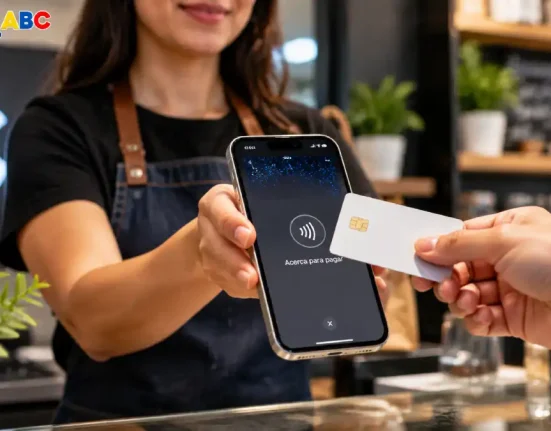 Comercio recibe pagos sin contacto con Tap to Pay en iPhone en Colombia.