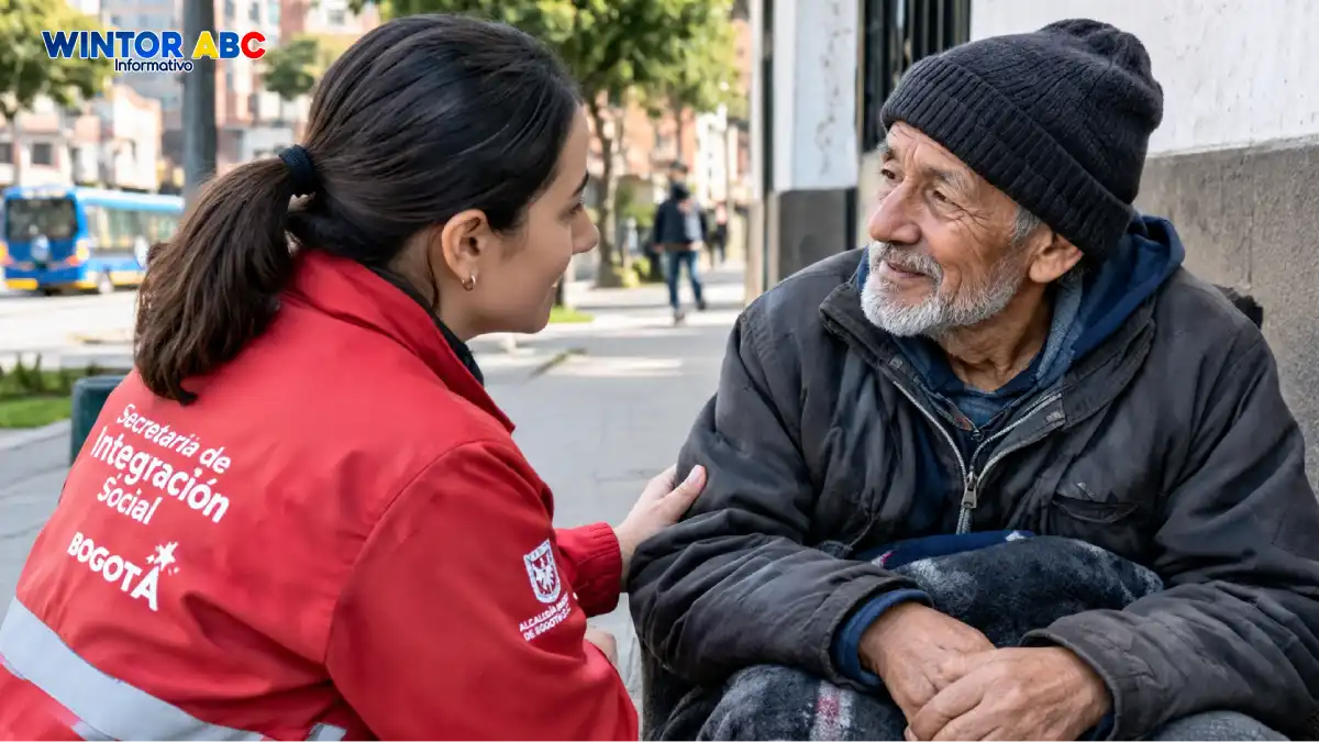 Adultos mayores en vulnerabilidad: Bogotá fortalece la atención para prevenir el abandono y la exclusión 1 Adulto mayor recibe acompañamiento social durante una jornada de atención en Bogotá