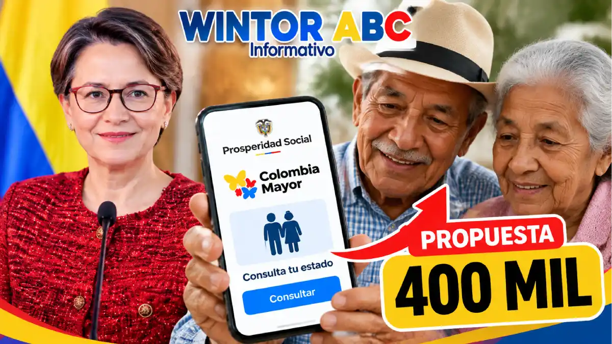 Directora de Prosperidad Social junto a adultos mayores por propuesta de aumento de Colombia Mayor.