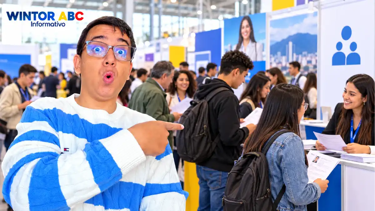 Bogotá prepara Megaferia de Empleo con 18.000 vacantes: cómo participar y quiénes pueden aplicar 1 Personas con hojas de vida durante una feria de empleo en Bogotá.