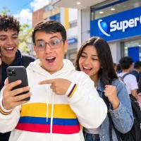 Joven consulta el pago mediante giro de Renta Joven en SuperGIROS y SuRed.